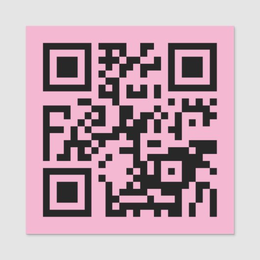 ライトピンクのQRコード 名札 (正面)