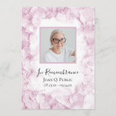 ライトピンクアジサイ花葬式 プログラム (正面)