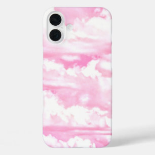 ライトピンクエレガント雲の色 iPhone 16 PLUSケース