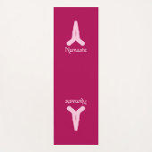 ライトピンクオンダークピンクナマステムドラハンド ヨガマット (正面)