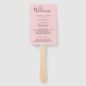 ライトピンクカスタムのフォト結婚式 プログラム ハンドファン (裏面)