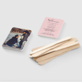 ライトピンクカスタムのフォト結婚式 プログラム ハンドファン (組立なし)