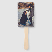 ライトピンクカスタムのフォト結婚式 プログラム ハンドファン (正面)