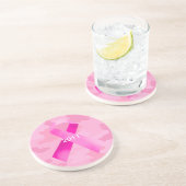 ライトピンクカモフラージピンクリボン日付コースター コースター (側面)