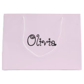 ライトピンクカラーベビーシャワー抱き枕 ラージペーパーバッグ (正面)