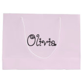 ライトピンクカラーベビーシャワー抱き枕 ラージペーパーバッグ (裏面)