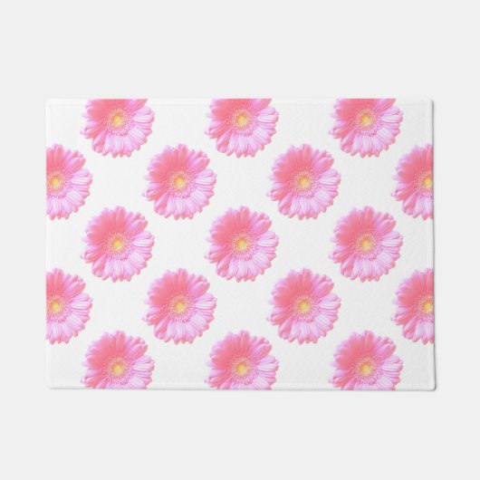 ライトピンクガーベラデイジー ドアマット (正面)