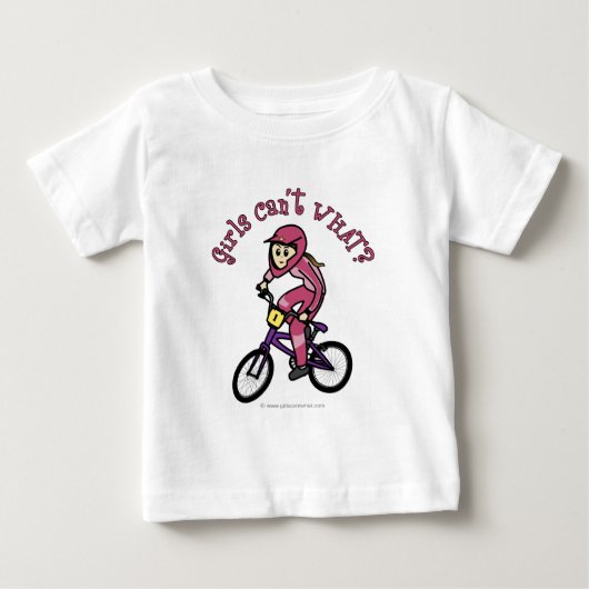 ライトピンクガールズBMX ベビーTシャツ (正面)