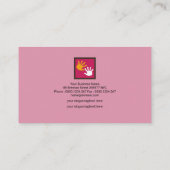 ライトピンクキュートベビーハンズベビシッター 名刺 (裏面)