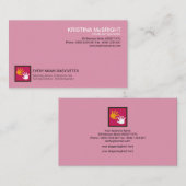 ライトピンクキュートベビーハンズベビシッター 名刺 (正面/裏面)