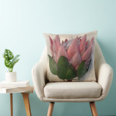 ライトピンクキングプロテア水カラー紙枕 クッション (椅子)