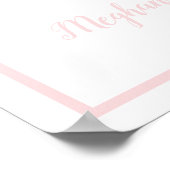 ライトピンククラシックのローレルクレストウェルカムサイン ポスター (角)