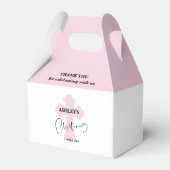 ライトピンククロス《キリスト教》洗礼式や命名式お願いボックス フェイバーボックス (正面サイド)