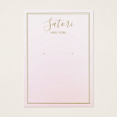 ライトピンクグラデーションシグネチャーフォントイヤリングディスプレイ (正面)