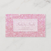 ライトピンクグリッターシックグラムグリジーサロンスパ 名刺 (裏面)