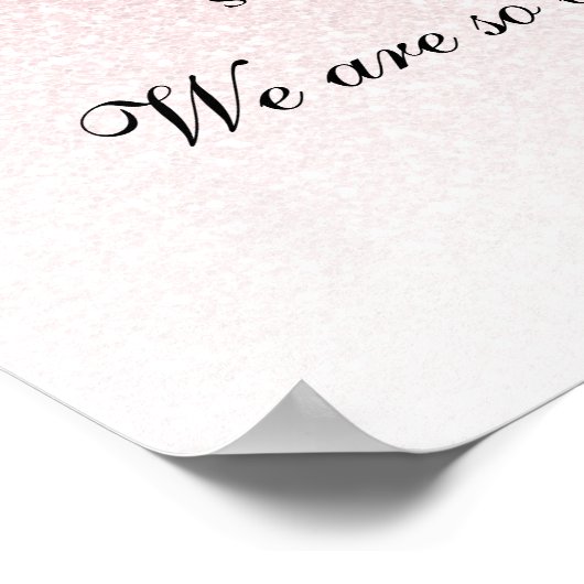 ライトピンクグリッタースイーツ16いろパーソナライズされたうこそ ポスター (角)