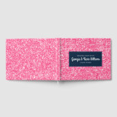 ライトピンクグリッタープリントブルーアクセント ゲストブック (全面)