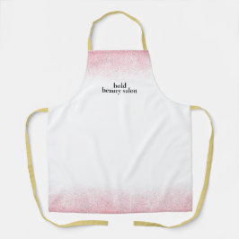 ライトピンクグリッター美しいサロン エプロン
