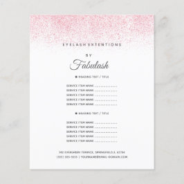 ライトピンクグリッター美しいサロン チラシ