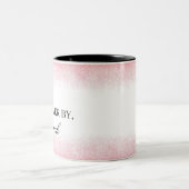 ライトピンクグリッター美しいサロン ツートーンマグカップ (中央)