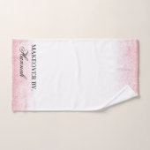 ライトピンクグリッター美しいサロン ハンドタオル (ハンドタオル)