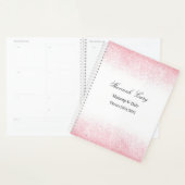 ライトピンクグリッター美しいサロン プランナー手帳 (ディスプレー)