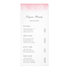 ライトピンクグリッター美しいサロン ラックカード