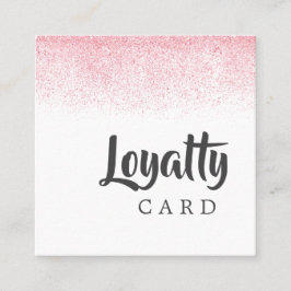 ライトピンクグリッター美しいサロン ロイヤリティカード