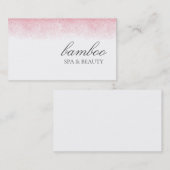 ライトピンクグリッター美しいサロン 名刺 (正面/裏面)