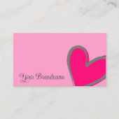 ライトピンクゴージャスモダンハートカワイイ 名刺 (正面)