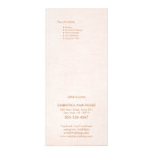 ライトピンクサロンスパ価格表サービスメニュー ラックカード (裏面)