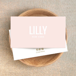 ライトピンクシンプルのモダンプロフェッショナル 名刺