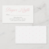 ライトピンクダイヤモンドおむつラッフルカード エンクロージャーカード (正面/裏面)