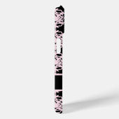 ライトピンクダマスク(ブラック) Case-Mate iPhoneケース (裏面 / 右)