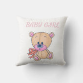 ライトピンクテディベア装飾用クッション クッション (裏面)