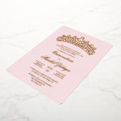 ライトピンクテーマキンセアニェラ 箔招待状 (回転した状態)