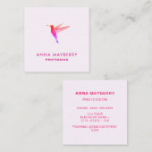 ライトピンクハミングバードスクエア名刺 スクエア名刺 (正面/裏面)