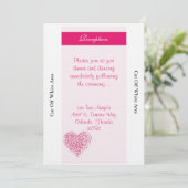 ライトピンクハート結婚披露宴カード 招待状 (スタンド正面)