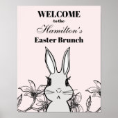 ライトピンクバニーイースターブランチ ポスター (正面)