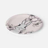 ライトピンクバニーフローライースター ペーパープレート (アングル)