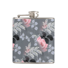 ライトピンクバラパターン フラスク