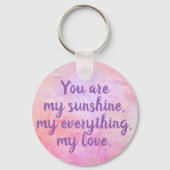 ライトピンクバラマーブルマーリング名前をカスタムする文字 キーホルダー (裏面)