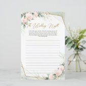 ライトピンクバラユーカリ金ゴールド結婚ズザナイト (スタンド正面)