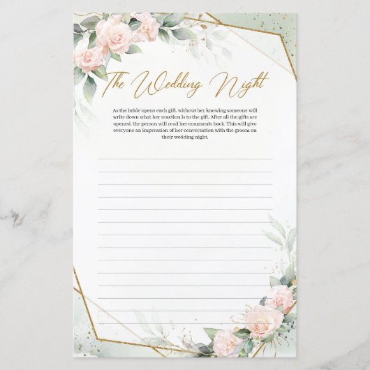 ライトピンクバラユーカリ金ゴールド結婚ズザナイト (正面)