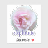 ライトピンクバラ名シール シール (シート)