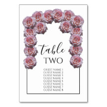 ライトピンクバラ結婚のゲスト名