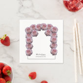 ライトピンクバラ結婚ズ スタンダードカクテルナプキン (インサイチュ)