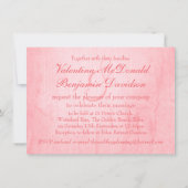 ライトピンクバラ芽結婚式招待状 招待状 (裏面)