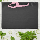 ライトピンクバレエダンサー キッチンタオル (折り畳み)