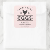 ライトピンクパーソナライズされたファーム生卵 スクエアシール (バッグ)